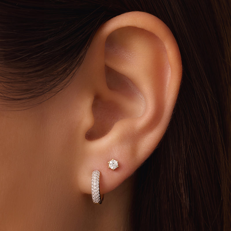 Six Prong Diamant Ohrstecker (0.20 ct)