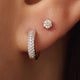 Pavé Diamond Curved Huggie Hoops (12mm) (0.22 ct)