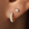 585er Gold mit Diamant Six Prong Diamant Ohrstecker (0.20 ct) - 3