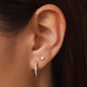 Bezel Set Diamant Kleine Hoops (15mm) (0.15 ct)