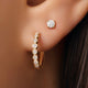 Bezel Set Diamond Small Hoops (15mm) (0.15 ct)