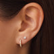 Bezel Set Diamant Huggie Hoops (12mm) (0.11 ct)