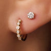 14 Karat Gold with Diamond Four Prong Diamond Studs (0.30 ct) - 3