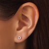 14 Karat Gold with Diamonds Diamond Open Halo Studs (0.11 ct) - 2