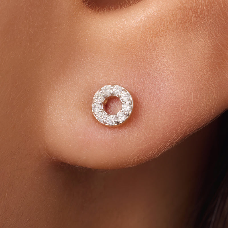 Diamond Open Halo Studs (0.11 ct)