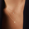 14 Karaat Goud Essential Initial Letter Ketting - 2