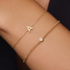 14 Karat Gold Essential Initial Letter Bracelet - 2