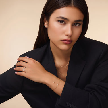14 Karat Gold Essential Initial Letter Bracelet - 10