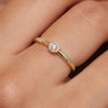14 Karaat Goud met Diamant Illusion Set Diamant Ring (0.02 ct) - 2