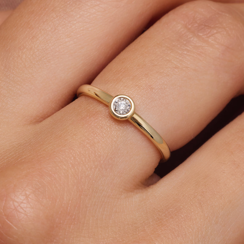 Illusion Set Diamant Ring (0.02 ct)