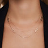 14 Karat Gold Stationed Paperclip Set - 3