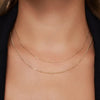 14 Karat Gold Stationed Spheres Necklace - 2