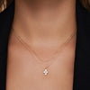 Or 14 Carats Set de Colliers Fleur Essential Zircon - 3