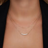 14 Karat Gold Cubic Zirconia Trail Necklace - 2