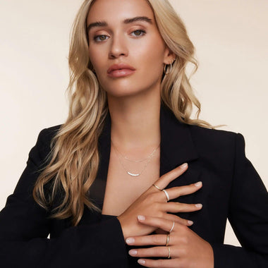 14 Karat Gold Cubic Zirconia Trail Necklace - 7