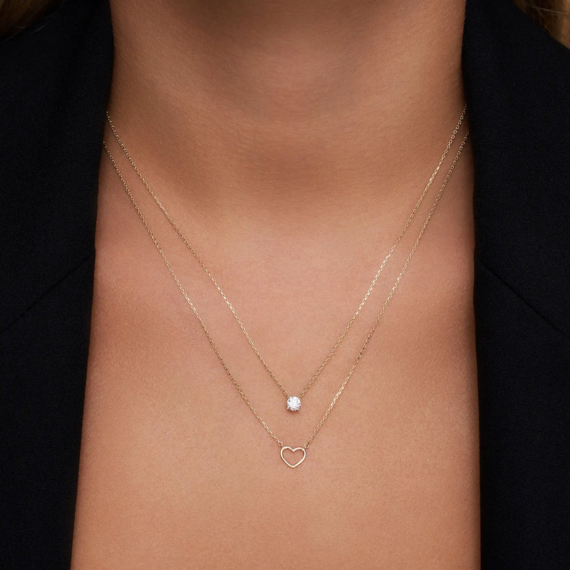 Hart Zirkonia Kettingen Set