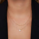 Collier Pendentif Rond Zircon Pavé