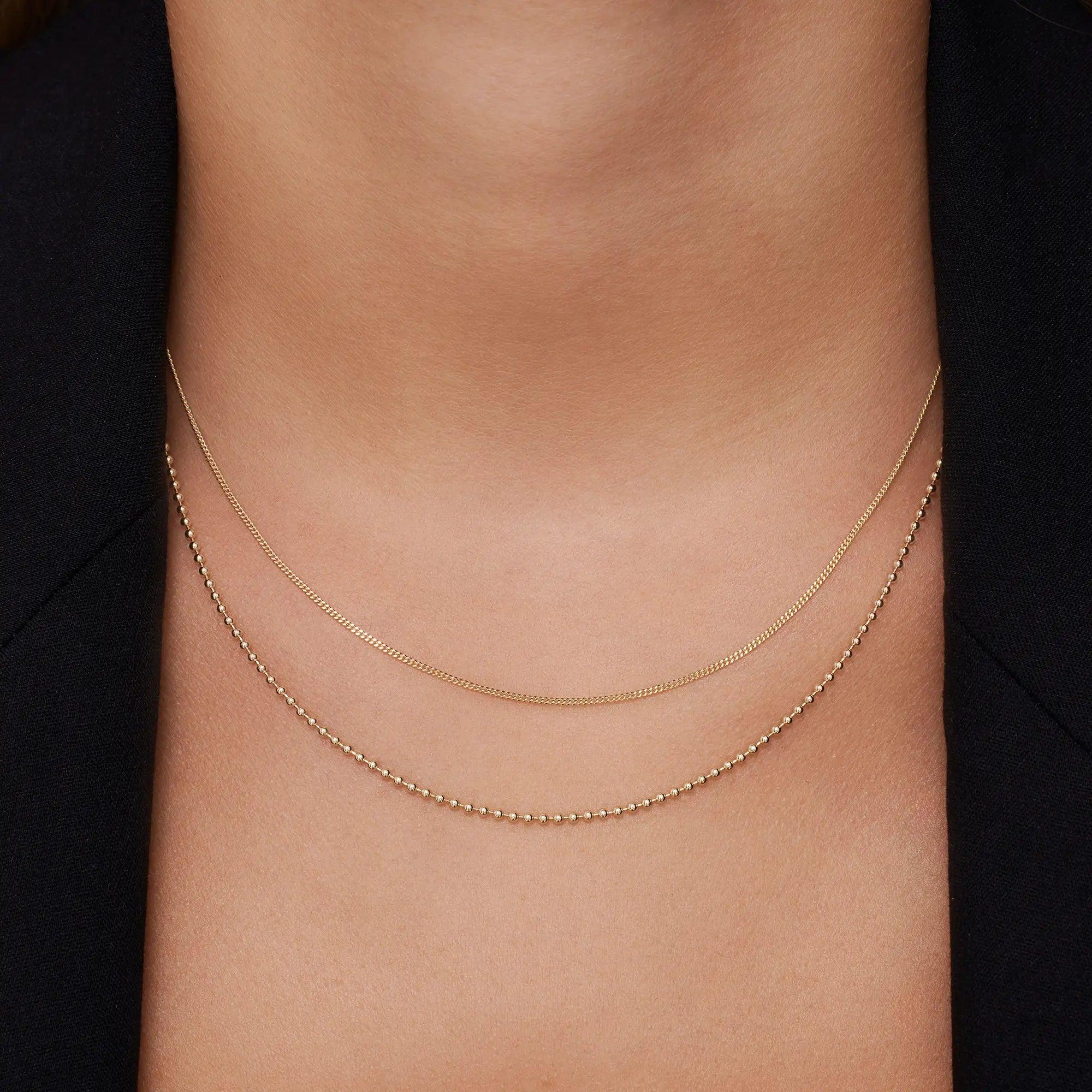Lange Goldkette Damen Aus Messing – 100 Cm Gliederkette Ohne Anhänger, Nickelfrei, Für Layering & Y2K Style