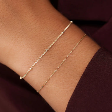 18 Karat Gold Stationed Essential Bracelets Set - 3