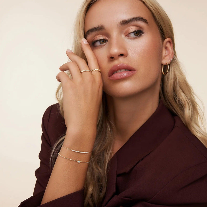 Bracelet Boules Bezel Solo Zircon