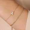585er Gold Zirkonia Lotus Armband - 2