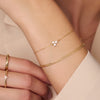 585er Gold Zirkonia Lotus Armband - 3