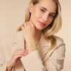 585er Gold Zirkonia Lotus Armband - 8