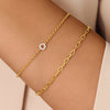 Or 14 Carats Bracelet Chaîne Fin Paperclip - 2