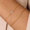 14 Karat Gold with Diamonds Diamond Open Halo Bracelet (0.05 ct) - 2