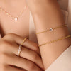 Or 14 Carats Bracelet Chaîne Fin Paperclip - 3