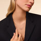 Four Prong Diamant Halo Pendant Ketting (0.05 ct)