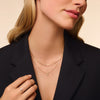 585er Gold mit Diamant Four Prong Diamant Linked Anhänger Halskette (0.08 ct) - 5