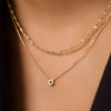 14 Karat Gold with Diamonds Diamond Open Halo Pendant Necklace (0.05 ct) - 3