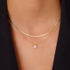 Six Prong Diamond Cluster Linked Pendant Necklace (0.10 ct)