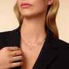 14 Karat Gold with Diamonds Six Prong Diamond Cluster Linked Pendant Necklace (0.10 ct) - 5