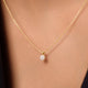 Diamond Halo Linked Pendant Necklace (0.05 ct)