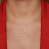 14 Karat Gold Bezel Set Cubic Zirconia Pendant Necklace - 2