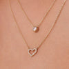 14 Karat Gold Bezel Set Cubic Zirconia Pendant Necklace - 3