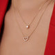 Pavé Cubic Zirconia Open Heart Pendant Necklace