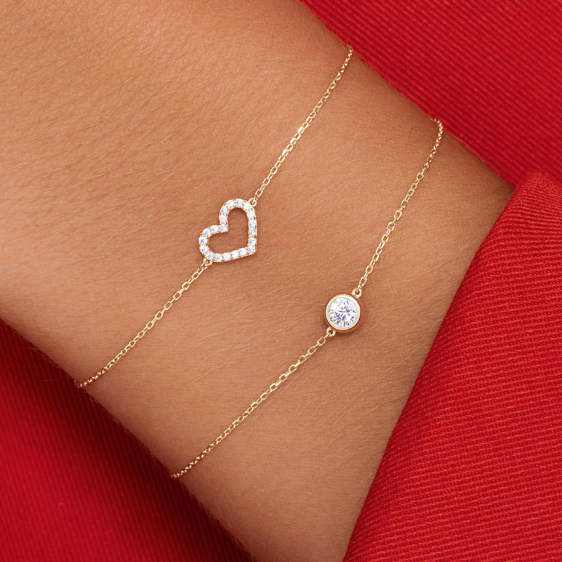 Solo Bezel Set Cubic Zirconia Bracelet