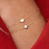 14 Karat Gold Heart Bracelet - 2