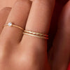585er Gold Essential Gedrehter Stapelring - 2