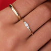14 Karaat Goud Zirkonia Trilogie Ring - 2