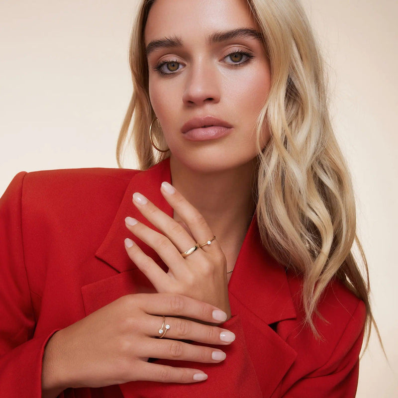 Chaton Set Cubic Zirconia Ring