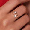 585er Gold Zirkonia Offener Spiral Ring - 2