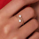 Zirkonia Offener Spiral Ring