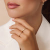 14 Karat Gold with Diamond Four Prong Diamond Solitary Ring (0.05 ct) - 3