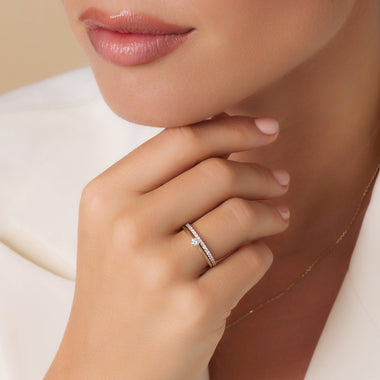 14 Karat Gold with Diamonds Diamond Alliance Ring (0.15 ct) - 10