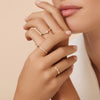 14 Karaat Goud met Diamant Four Prong Diamant Solitair Tapered Ring (0.05 ct) - 3
