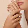 14 Karaat Goud met Diamant Four Prong Diamant Solitair Tapered Ring (0.10 ct) - 3